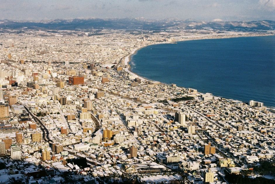 seaside town winter