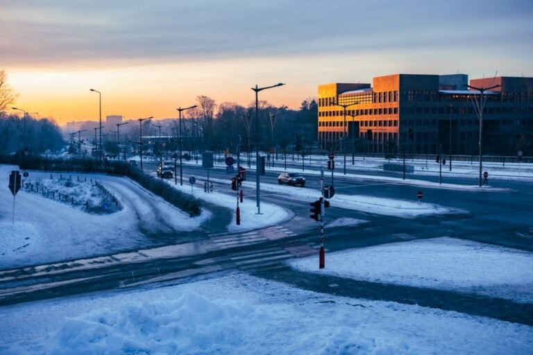 empty city winter street