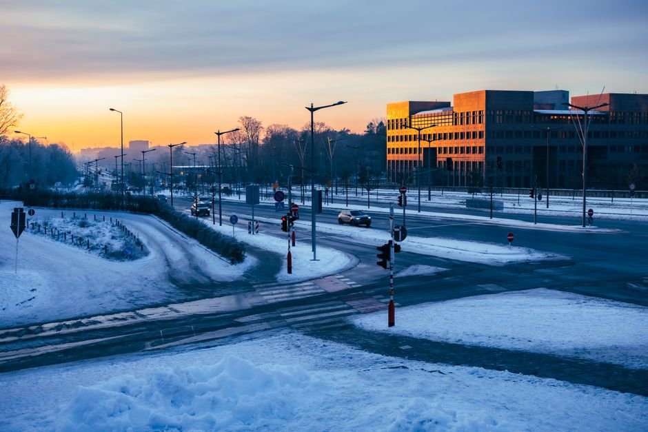 empty city winter street