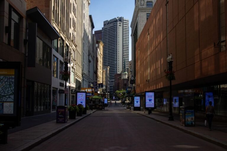empty financial district