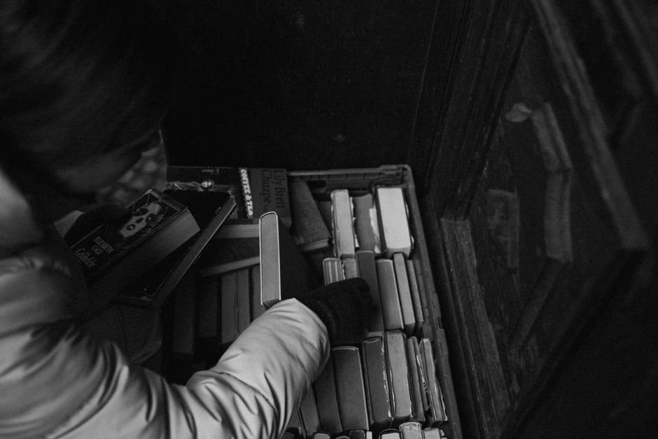 secondhand bookshop interior