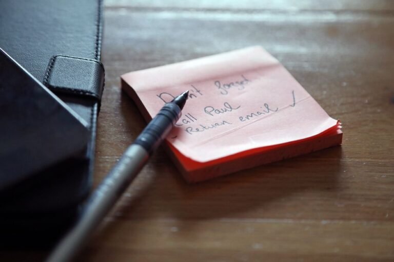 handwritten notes list