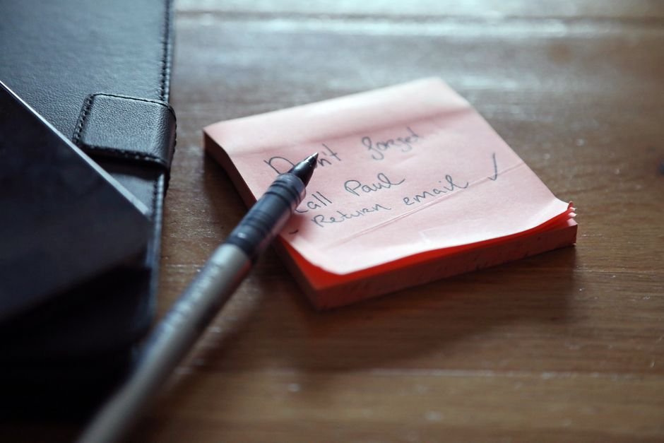 handwritten notes list