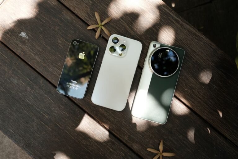 phone on table